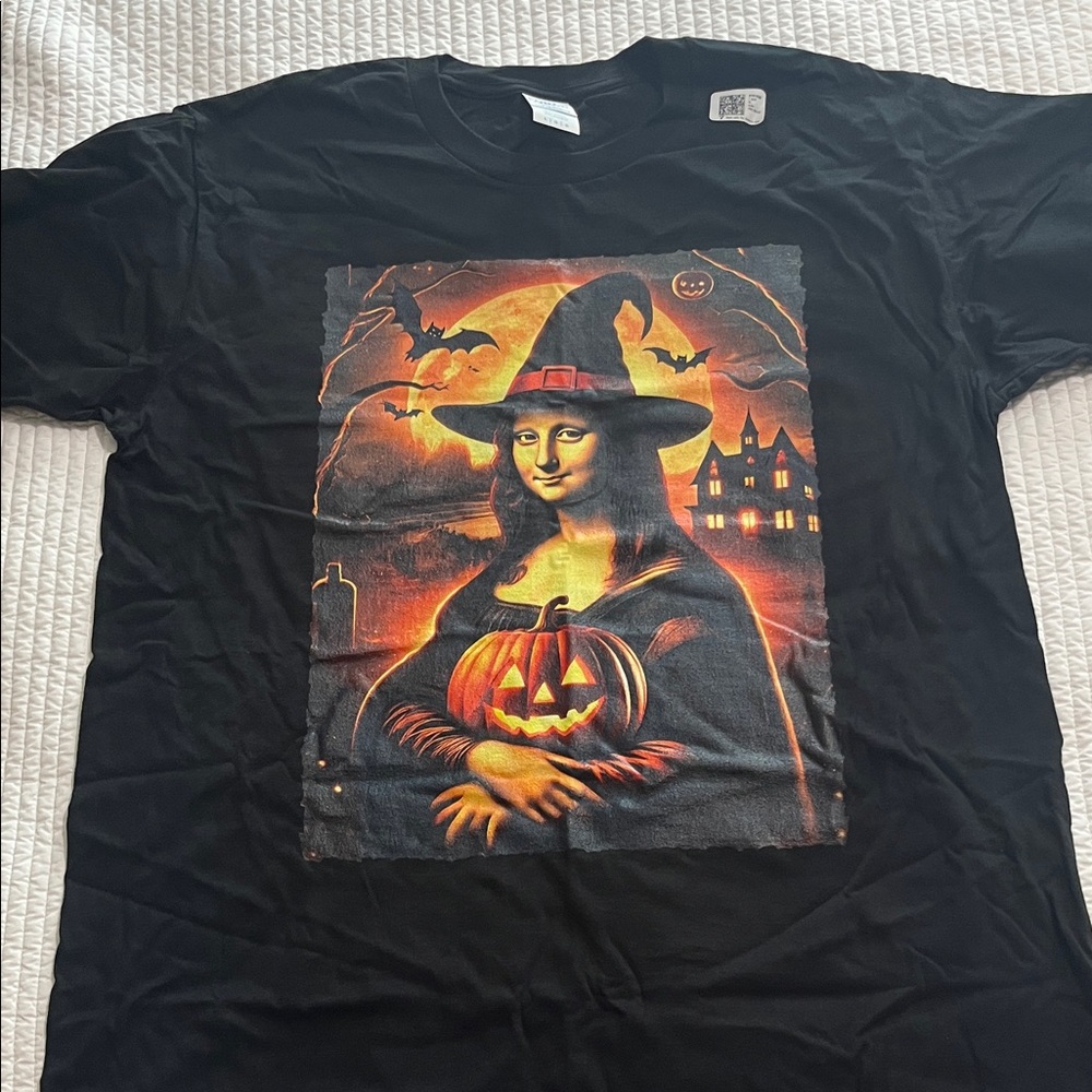 Halloween Mona Lisa Witch T-Shirt